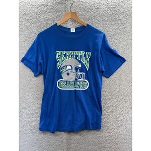 VINTAGE Seattle Seahawks Shirt Mens XL SLIM Blue